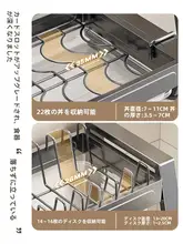 キッチン用多機能水切りラック【皿・箸・スプーン収納可能・多層設計】（セットアップ対応）