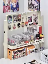 二次元 アクリルフィギュアスタンド【穴あけ不要・多段階収納・デスクサイド用】