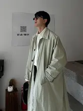 春秋のトレンチコート【ラップデザイン・ルーズフィット・ロング丈・翻り襟】