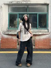 アメリカンレトロデザインのショートスリーブTシャツ【ユニセックス・ルーズフィット・夏用】