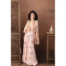 花柄ビーズ刺繍のストレートワイドパンツ【女性用・極上の柔らかさ】（セットアップ対応）