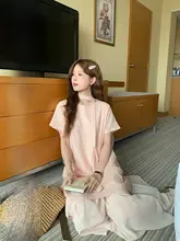 ヴィンテージ風 コットンリネンワンピース【フレンチスタイル・甘美なデザイン】