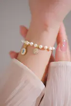 ブレスレット レディース フェイクパール ビーズ 八芒星 シンプル 上品 インスタ映え デザイナーズ