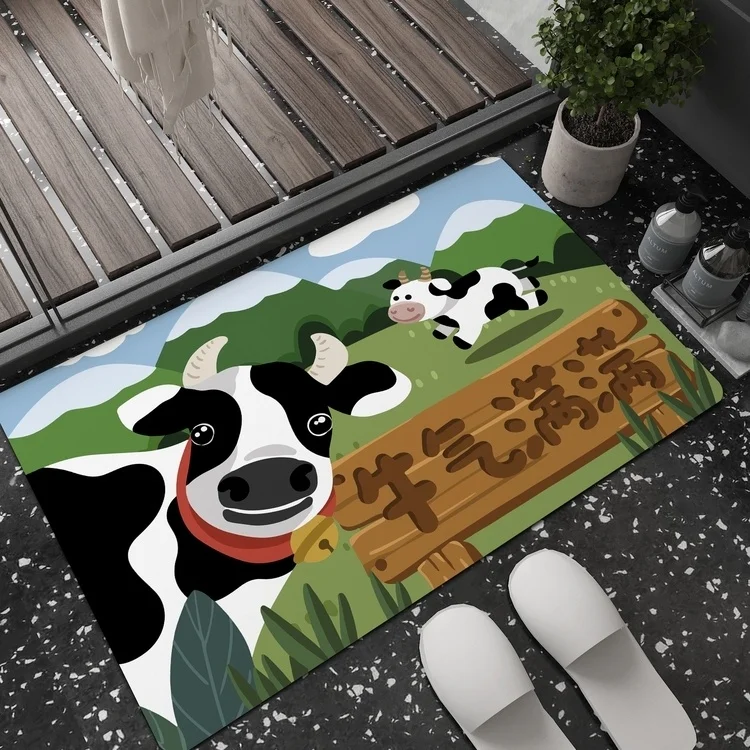 動物デザインの珪藻土踏みマット：滑り止め付きで水虫予防に効果的な浴室・トイレ用地垫
