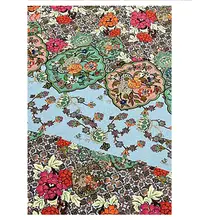 天丝＆シルク製 桑波サテン生地のドレス【花柄・高級感あり・通気性】