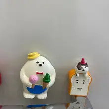 冷蔵庫用マグネット 猫 トースト 可愛い 磁気装飾