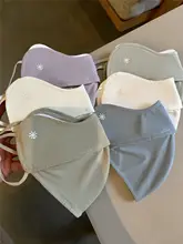 夏用薄手無地UVカットマスク【通気性抜群・アイプロテクション・顔周りカバー】