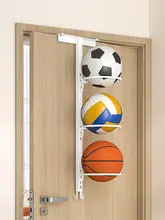 ボール収納ラック 壁掛け 穴あけ不要 ドア裏 家庭用 バスケットボール サッカーボール バレーボール