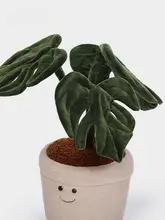 植物デザインの亀背竹の毛糸ぬいぐるみ【ギフト・誕生日にぴったり・インテリア装飾用】