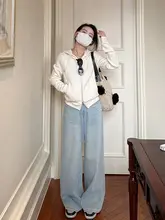 杏色フード付きパーカー【レディース・カジュアル・春秋向け】