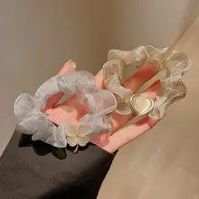 猫目石風デザインのヘアゴム【ポニーテール用・お団子髪対応】