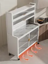 多層型 キッチン収納ラック【電子レンジ用・床置き・収納力抜群】