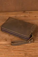 レトロマーベルレザー製スマートフォンバッグ【真皮・多機能・ハンドバッグ】