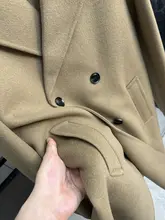 高品質ウールのダブルブレストデザイン！秋冬用メンズ両面コート【カジュアル・中長丈】