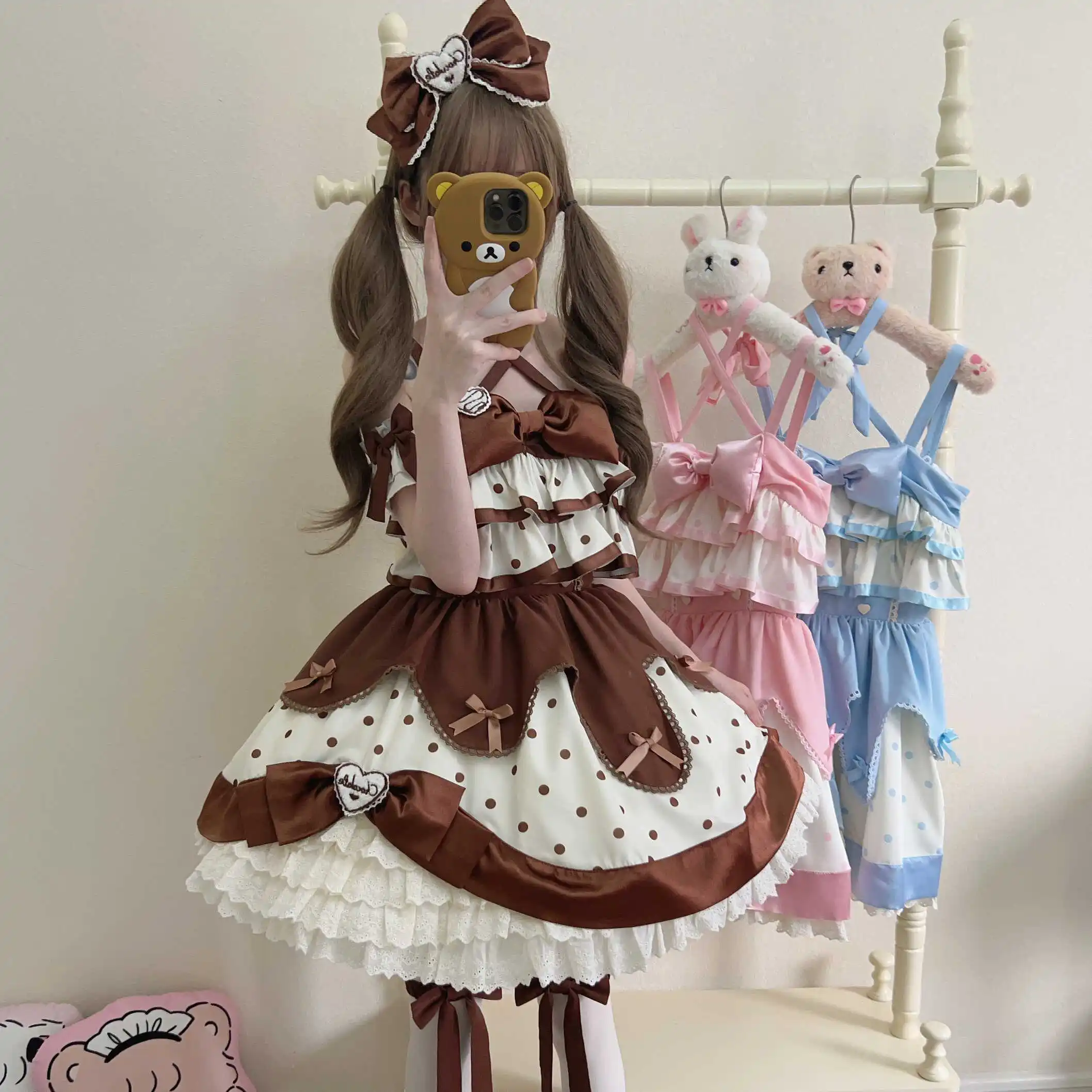 15cmぬい服 プリンセス プレゼント 3歳・4歳女児向け カジュアルなLolita風ジャンパースカート