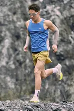 ランニングショートパンツ 男性用 バイカラー スポーツ用 軽量 通気性