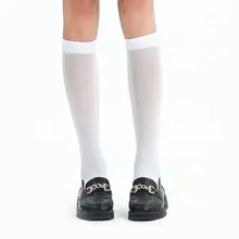 ふくらはぎソックス女性jk制服夏中半チューブソックス