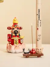 陶製の香炉【かわいいデザイン・線香スタンド・神様モチーフ】