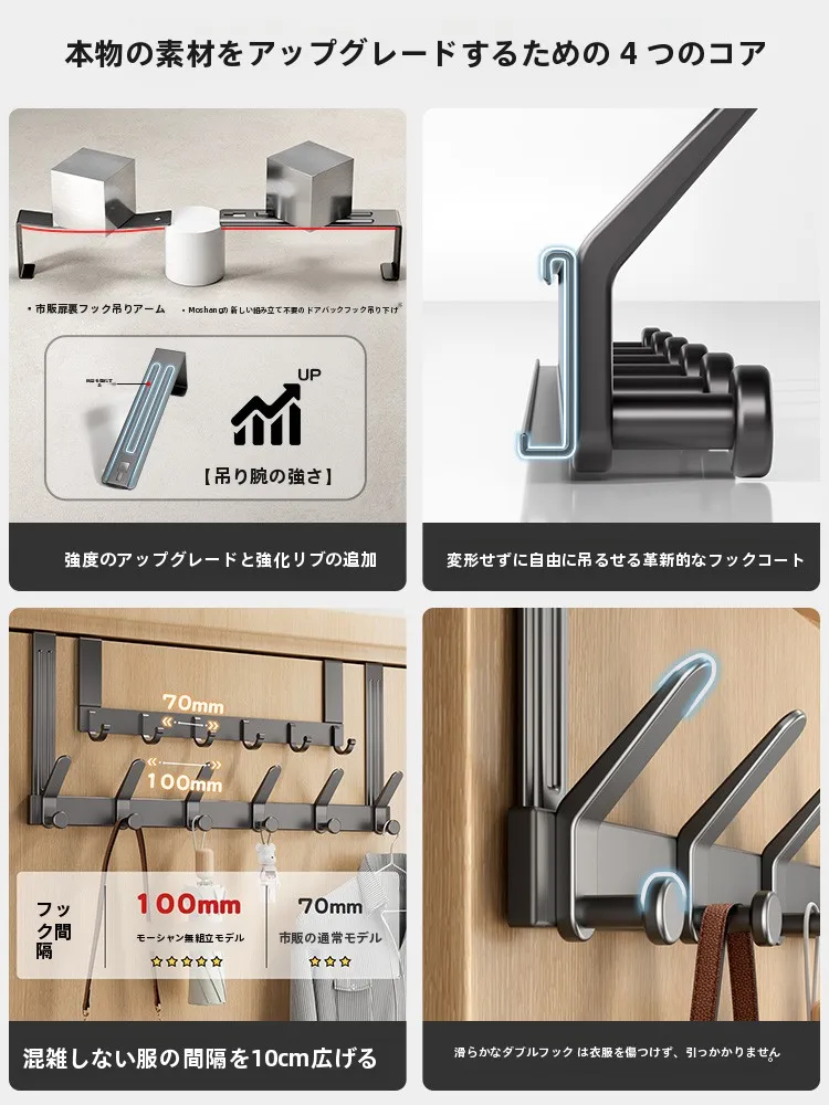 壁に付けられる家具 3連ハンガーの設置と実用性：摩尚グレードアフックハンガーの詳細解説