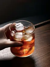 耐熱ストライプガラスカップ【コーヒー・お茶・ジュース・ビール用・家庭用】