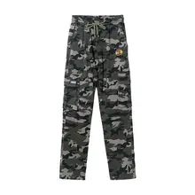 多ポケット工装パンツ【春秋用・ストレート・ハイウエスト・綿100%・アウトドア用】（セットアップ対応）