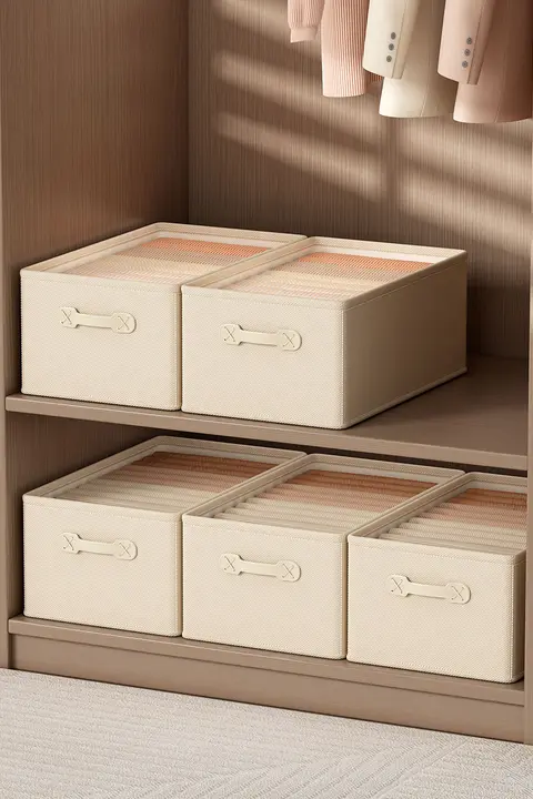 収納ボックス【折りたたみ式・衣類・下着・パンツ用・多層デザイン】（セットアップ対応）