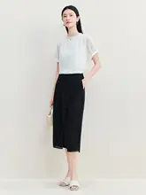 女性用ストレートカジュアルパンツ【夏用・シンプルデザイン】（セットアップ対応）