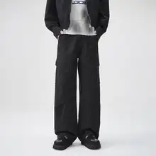 レトロスタイル メンズカーゴパンツ【デニム素材・春秋用・フィット・純綿】（セットアップ対応）