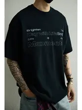 アメリカンヴィンテージ風ワックス染めウォッシュド半袖Tシャツ【コットン・ユニセックス・ルーズフィット・プリントデザイン】