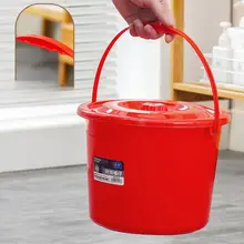 大型プラスチック水桶【家庭用・洗車・持ち手付き・学生用】