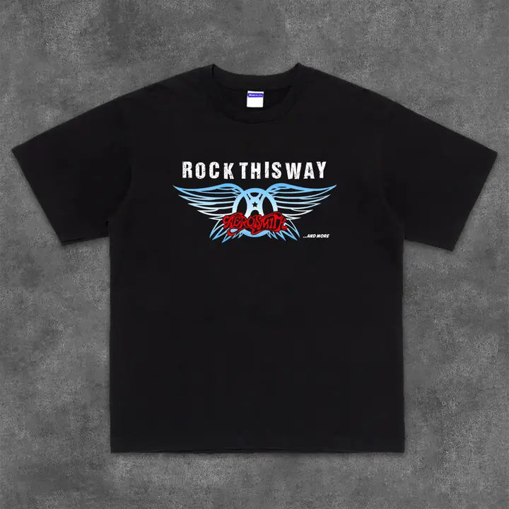 ハードロックバンドTシャツ【コットン製・半袖・ラウンドネック】