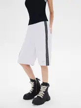 SNU 五分丈レーストリムショートパンツ【夏用・直筒・フィット・ホワイト】