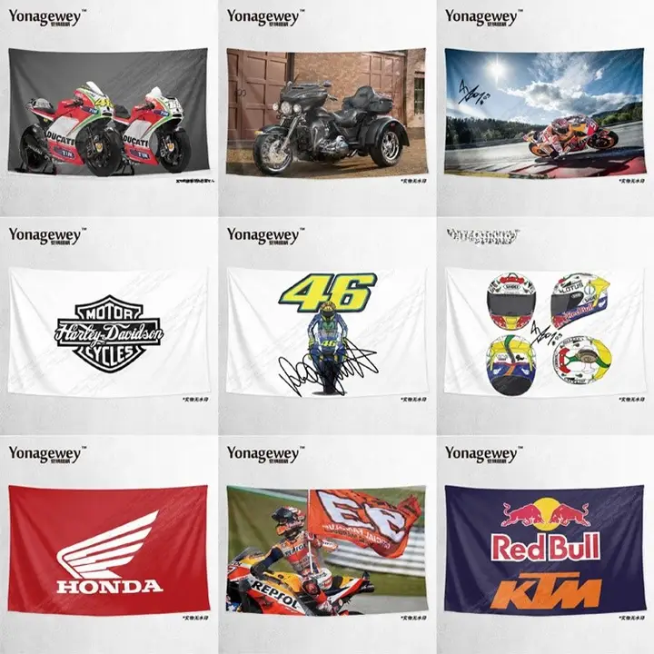 タペストリー 壁掛け バイク モーターサイクル アメリカンカフェ レトロ 部屋 壁 デコ インテリア