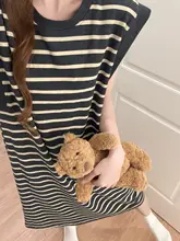 夏用ストライプ柄ノースリーブマタニティワンピース【仕様・インナーとしても使用可能】（セットアップ対応）