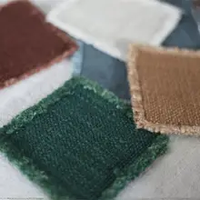 抗菌加工のリネンウール厚手コースター【無地・お手入れ簡単】