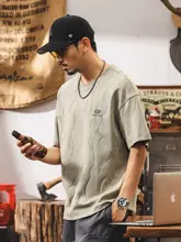 半袖Tシャツ メンズ アメリカンスタイル ストリート 焦がし加工 オーバーサイズ 大きいサイズ カジュアル 夏
