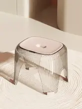 透明な小さな靴置き用スツール【家庭用・創意デザイン・コンパクトサイズ】