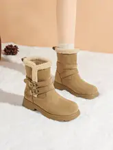 厚底雪地靴【防滑・中筒・加绒・冬用】