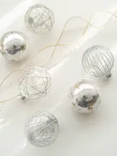 Hromeo クリスマス装飾用8cmカラフルボール【シャンパンカラー・クリスマスツリー用・ウィンドウディスプレ イ】