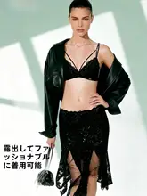 軽量でスタイリッシュなノンワイヤーブラジャー【細ストラップ・ラビットイヤーカップ・快適な着用感】