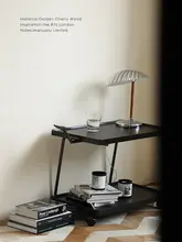 移動式カート 家庭用 ソファ収納 小さなサイドテーブル 餐カート ブラック