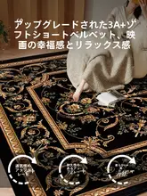 高級レトロデザインのラグ【防水・汚れ防止・リビング用】