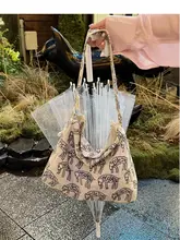 キャンバス刺繍の女性用サイドバッグ【個性的なデザイン・ショルダータイプ】