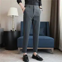 涼しげなデザイン！薄手カジュアルスリムパンツ【小脚・開襟・ストレッチ】（セットアップ対応）