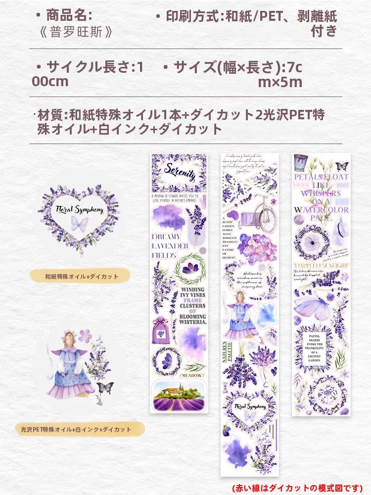プロヴァンス風薔薇柄マスキングテープ：アート制作に最適な和紙PET製の使い方と特性