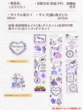 プロヴァンス風 薔薇の花柄マスキングテープ【和紙PET製・インスタ風】