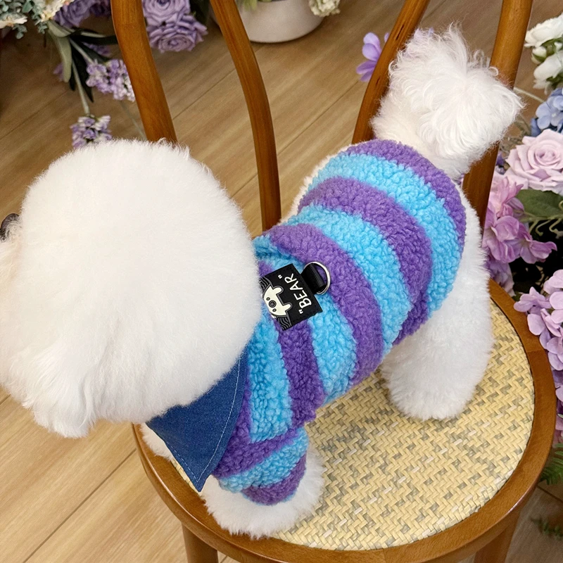 犬用衣服 リード付き 秋冬モデル ビションフリーゼ テディ ポメラニアン 小型犬 シュナウザー