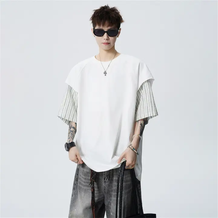 トレンド感あふれる半袖Tシャツ【メンズ・ルーズフィット・カジュアル・夏用】（セットアップ対応）