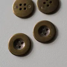 銅色センターの微凹金属ボタン【15mm・英国製】