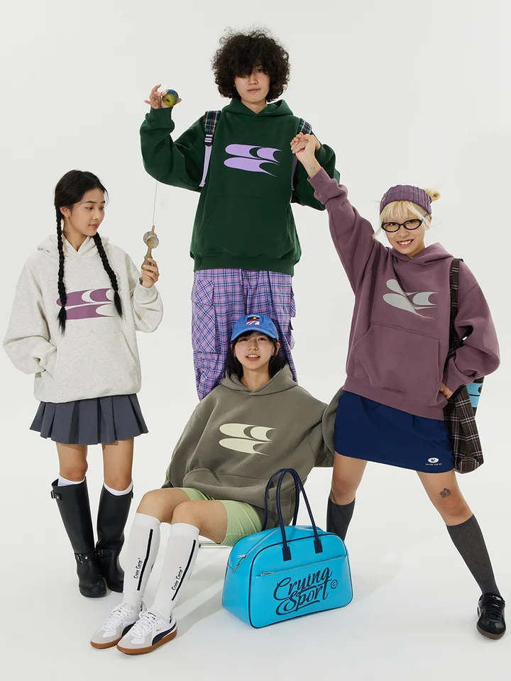 パーカー ユニセックス コットン ロゴプリント 裏起毛 あったか 冬「CryingCenter」